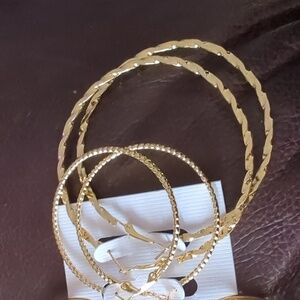 Earrings. Two pair. Hoops.